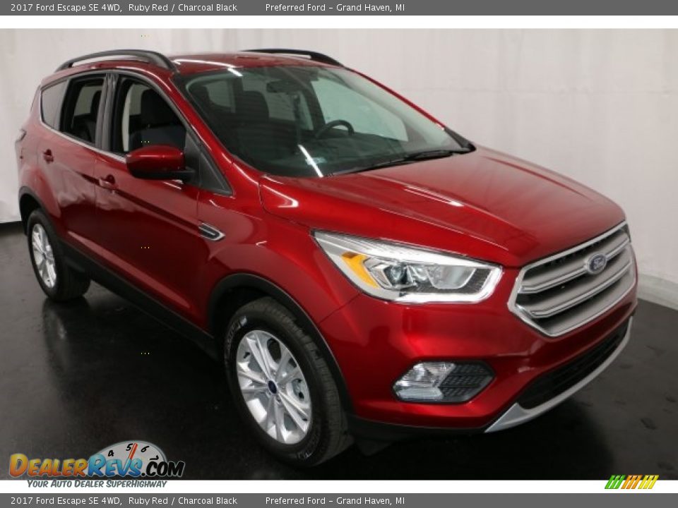 2017 Ford Escape SE 4WD Ruby Red / Charcoal Black Photo #7