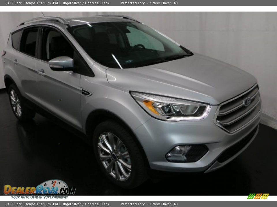 2017 Ford Escape Titanium 4WD Ingot Silver / Charcoal Black Photo #7