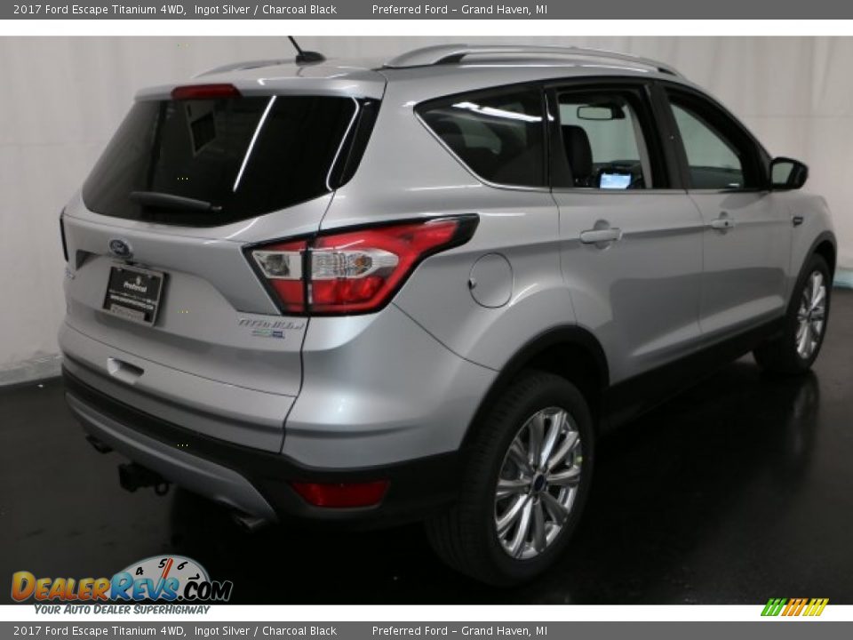 2017 Ford Escape Titanium 4WD Ingot Silver / Charcoal Black Photo #8