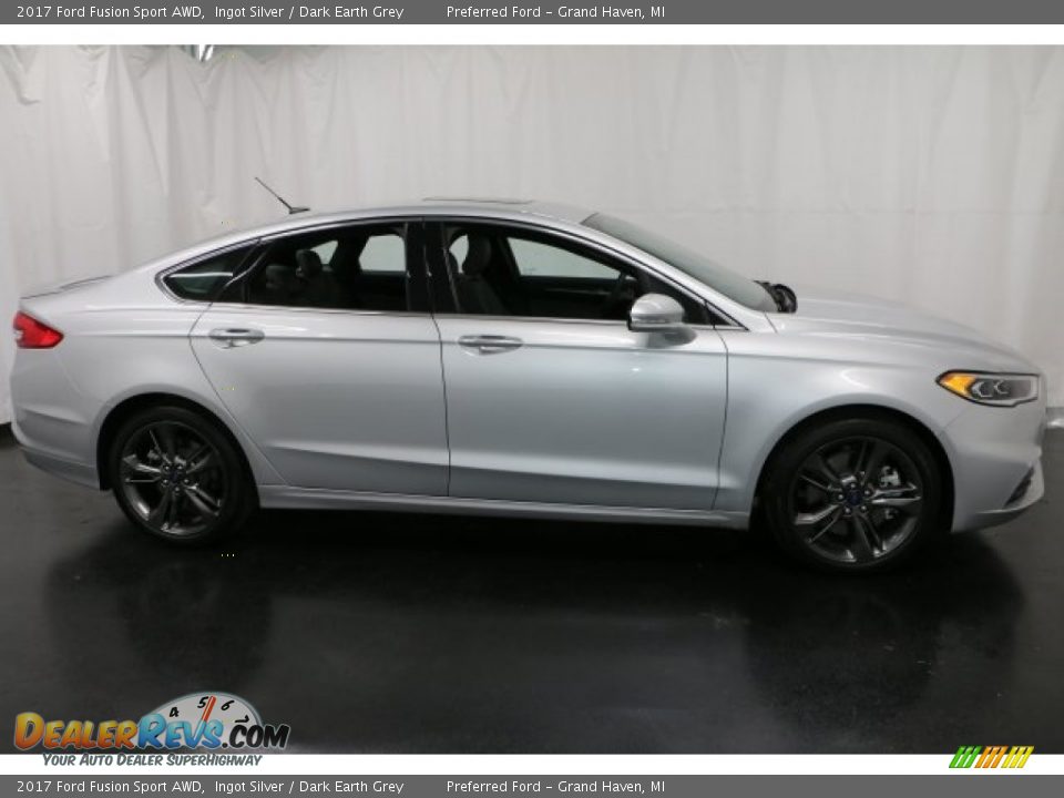 2017 Ford Fusion Sport AWD Ingot Silver / Dark Earth Grey Photo #1