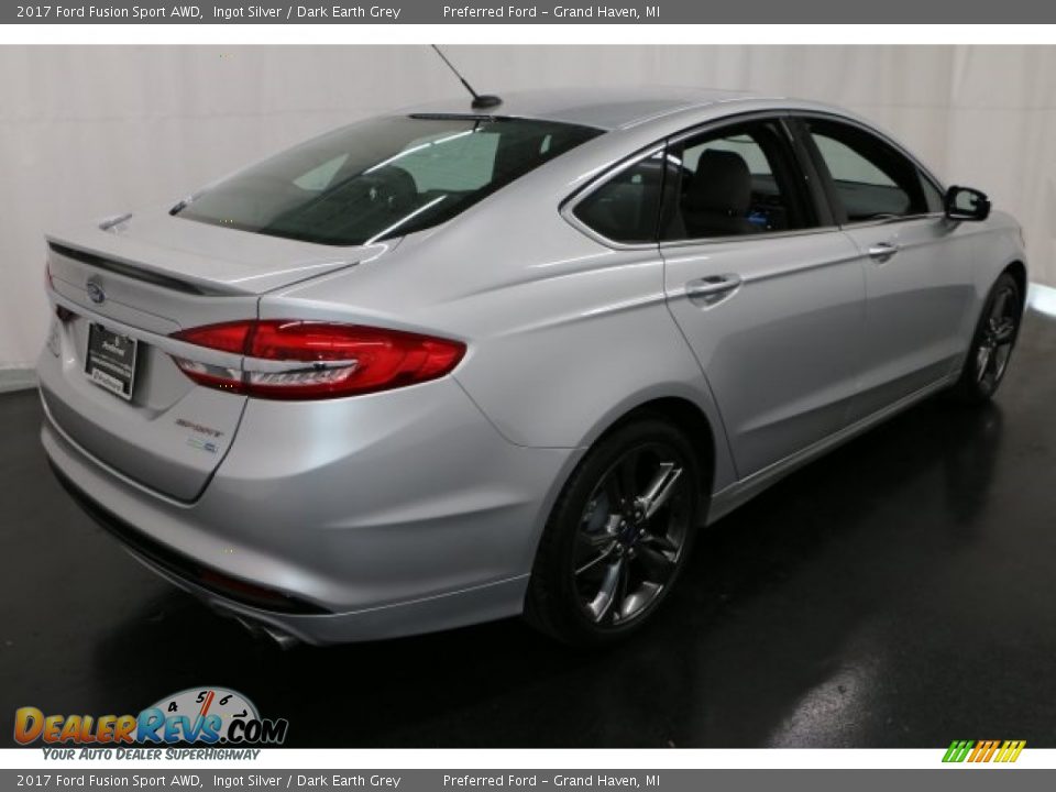 2017 Ford Fusion Sport AWD Ingot Silver / Dark Earth Grey Photo #9