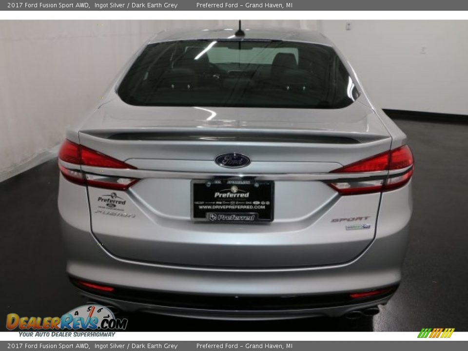 2017 Ford Fusion Sport AWD Ingot Silver / Dark Earth Grey Photo #10