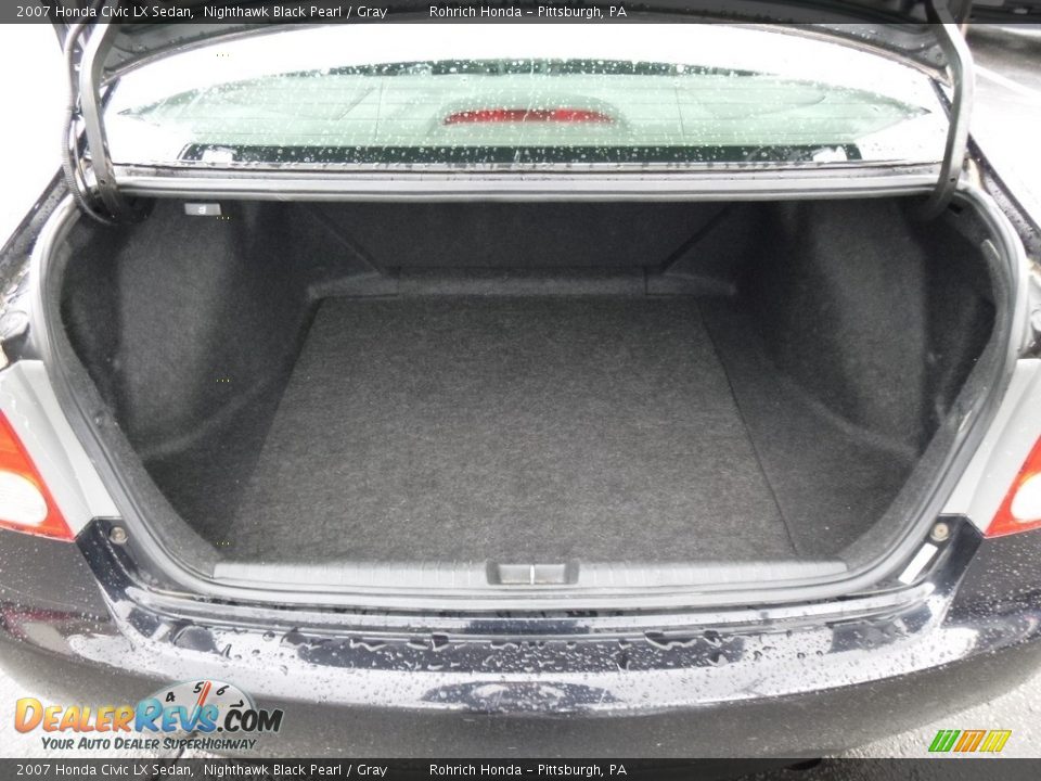 2007 Honda Civic LX Sedan Nighthawk Black Pearl / Gray Photo #9