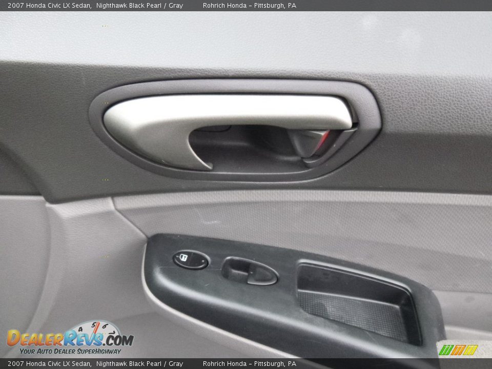 2007 Honda Civic LX Sedan Nighthawk Black Pearl / Gray Photo #11