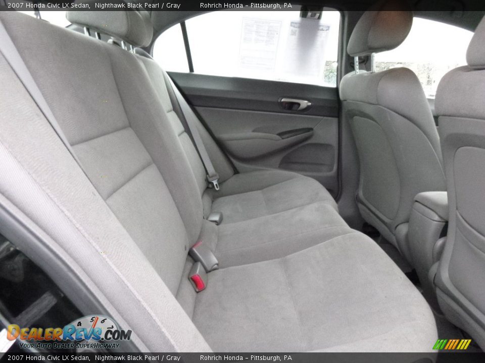 2007 Honda Civic LX Sedan Nighthawk Black Pearl / Gray Photo #15