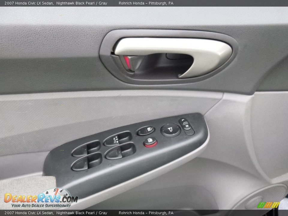 2007 Honda Civic LX Sedan Nighthawk Black Pearl / Gray Photo #18