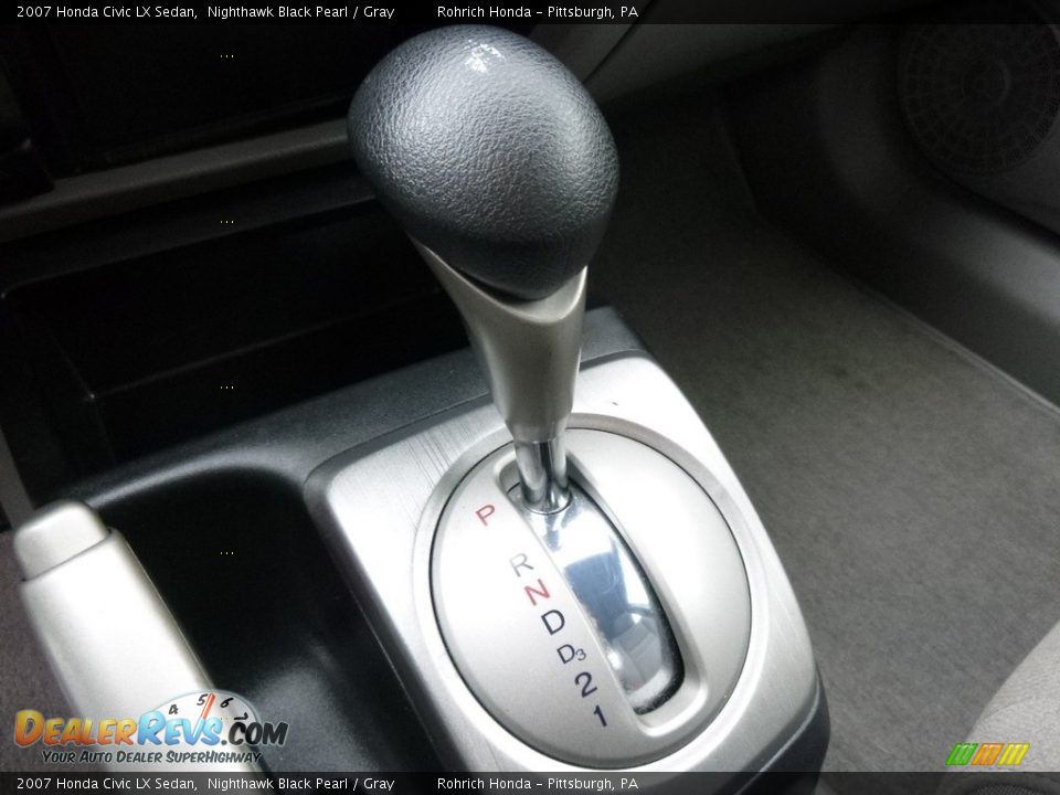 2007 Honda Civic LX Sedan Nighthawk Black Pearl / Gray Photo #21
