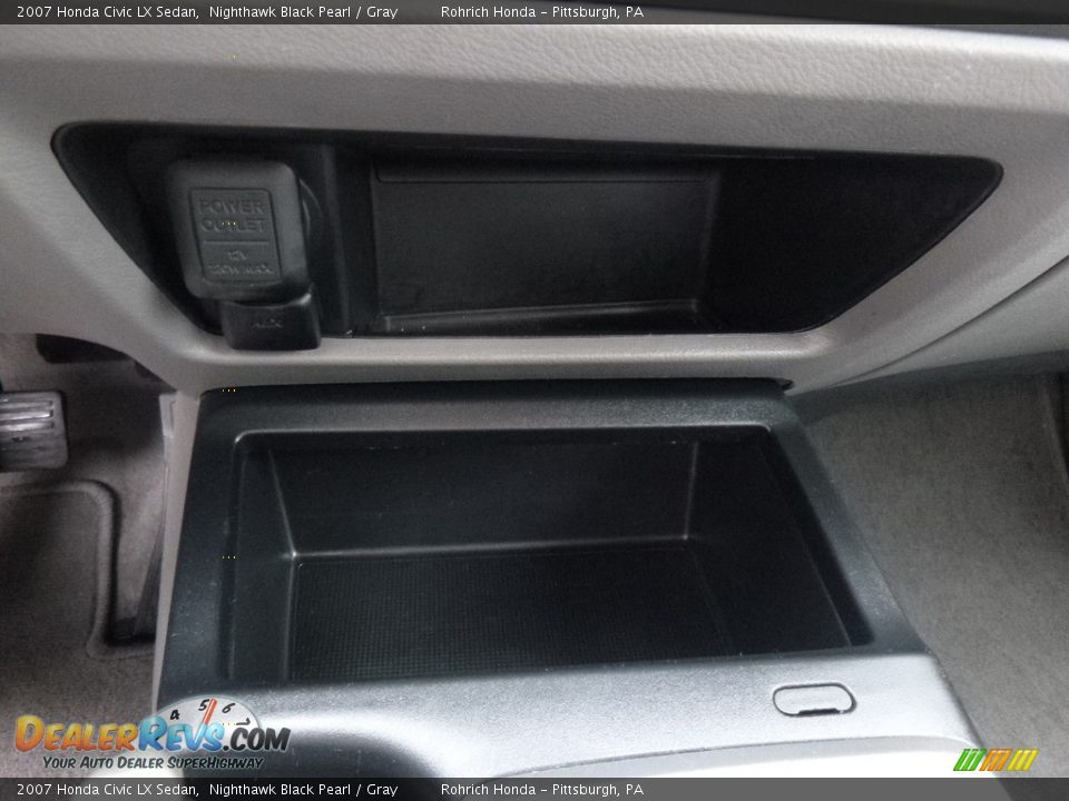2007 Honda Civic LX Sedan Nighthawk Black Pearl / Gray Photo #23
