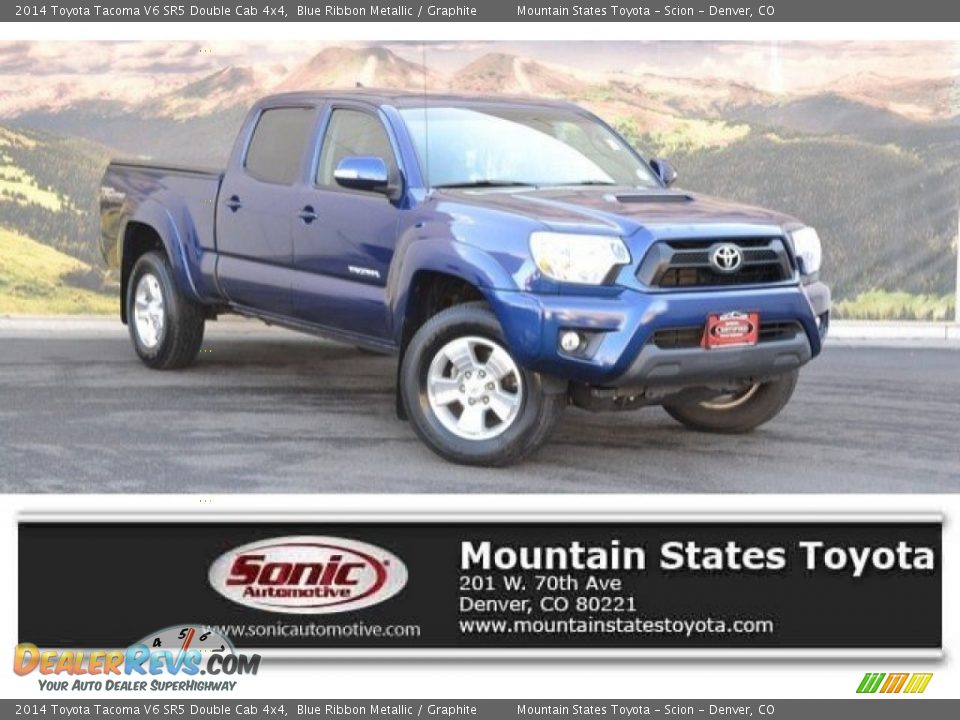 2014 Toyota Tacoma V6 SR5 Double Cab 4x4 Blue Ribbon Metallic / Graphite Photo #1
