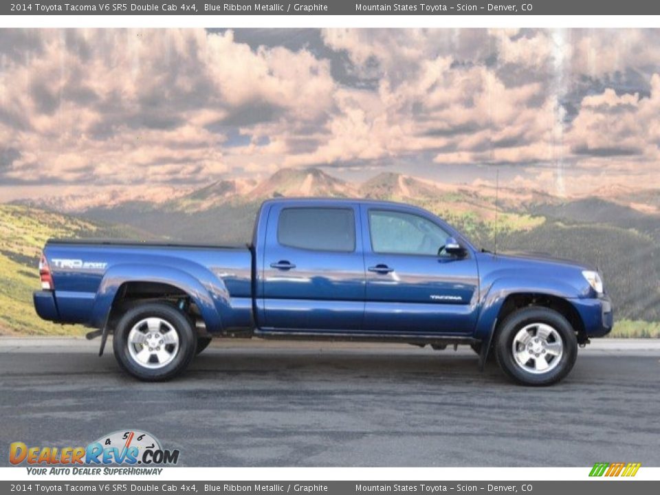 2014 Toyota Tacoma V6 SR5 Double Cab 4x4 Blue Ribbon Metallic / Graphite Photo #2