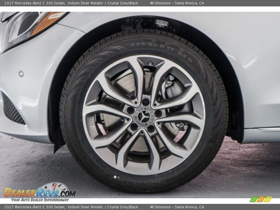 2017 Mercedes-Benz C 300 Sedan Iridium Silver Metallic / Crystal Grey/Black Photo #10