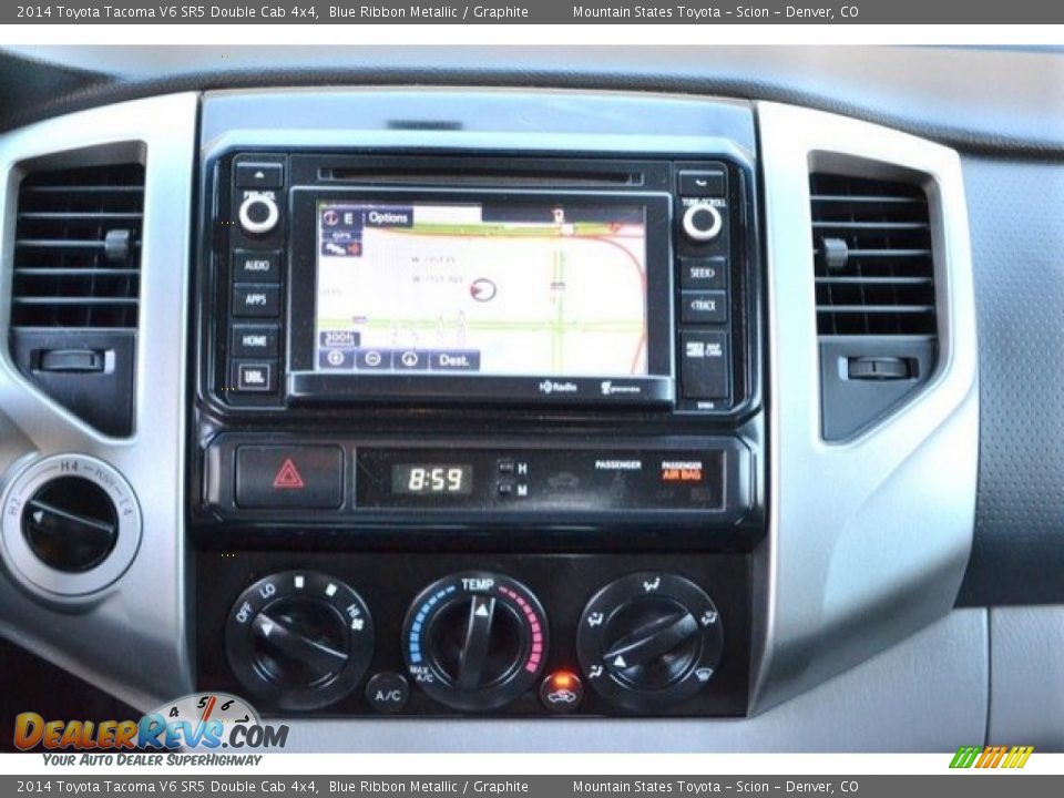 2014 Toyota Tacoma V6 SR5 Double Cab 4x4 Blue Ribbon Metallic / Graphite Photo #14