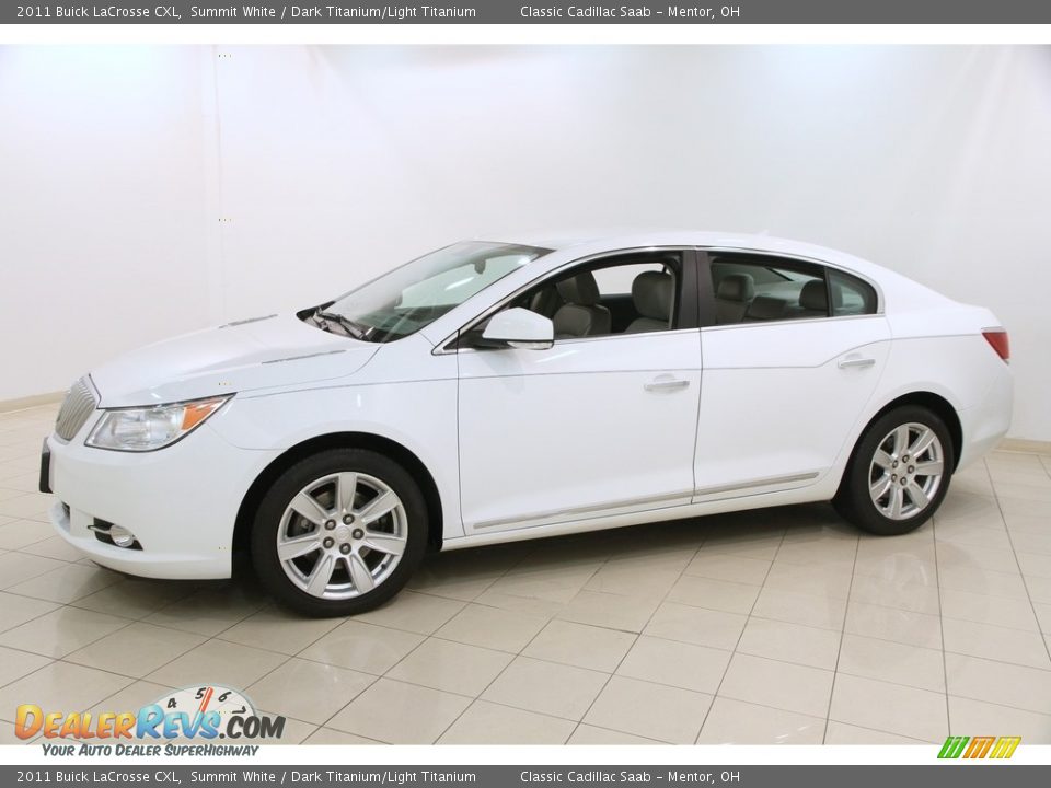 2011 Buick LaCrosse CXL Summit White / Dark Titanium/Light Titanium Photo #3