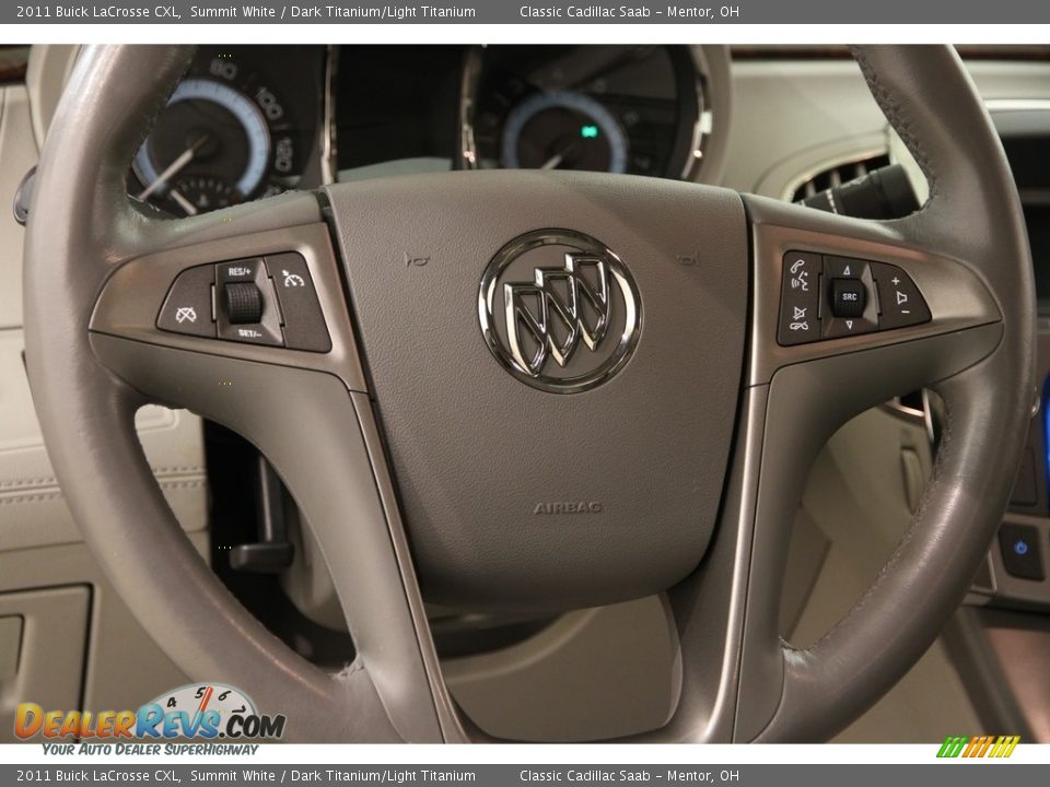 2011 Buick LaCrosse CXL Summit White / Dark Titanium/Light Titanium Photo #8