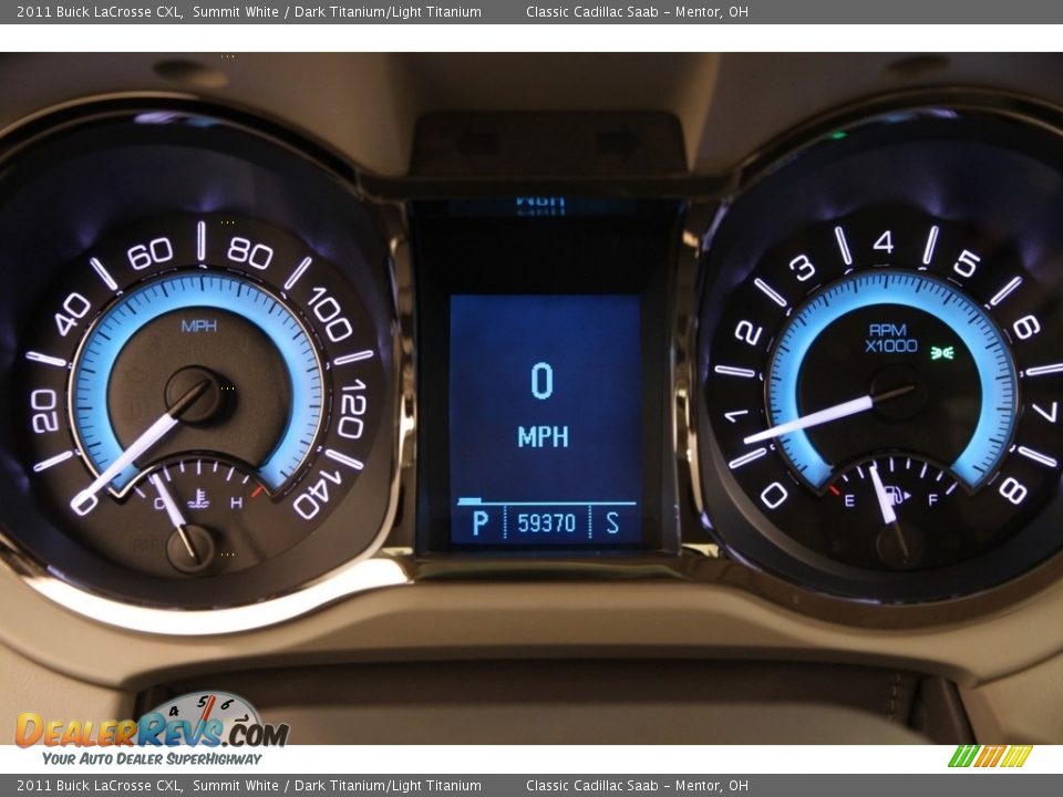 2011 Buick LaCrosse CXL Summit White / Dark Titanium/Light Titanium Photo #9