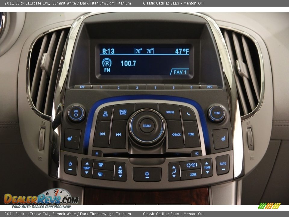 2011 Buick LaCrosse CXL Summit White / Dark Titanium/Light Titanium Photo #10