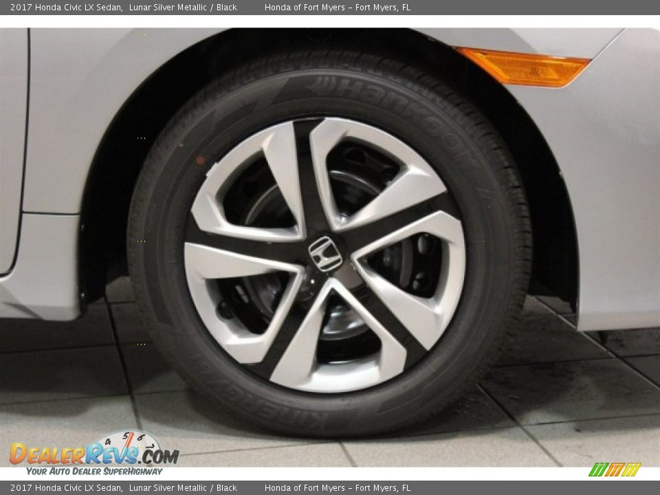 2017 Honda Civic LX Sedan Lunar Silver Metallic / Black Photo #2