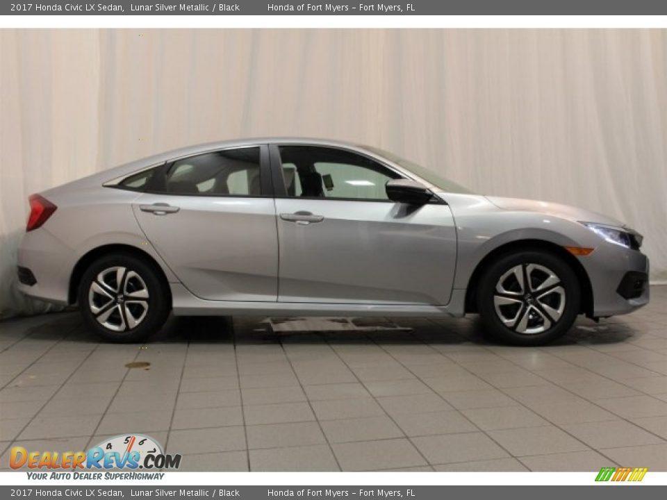 2017 Honda Civic LX Sedan Lunar Silver Metallic / Black Photo #3