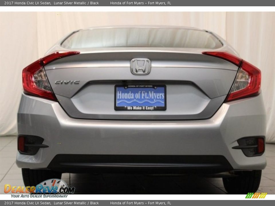 2017 Honda Civic LX Sedan Lunar Silver Metallic / Black Photo #6