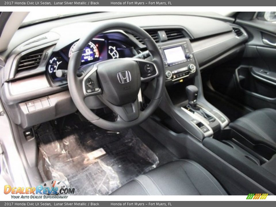 2017 Honda Civic LX Sedan Lunar Silver Metallic / Black Photo #10