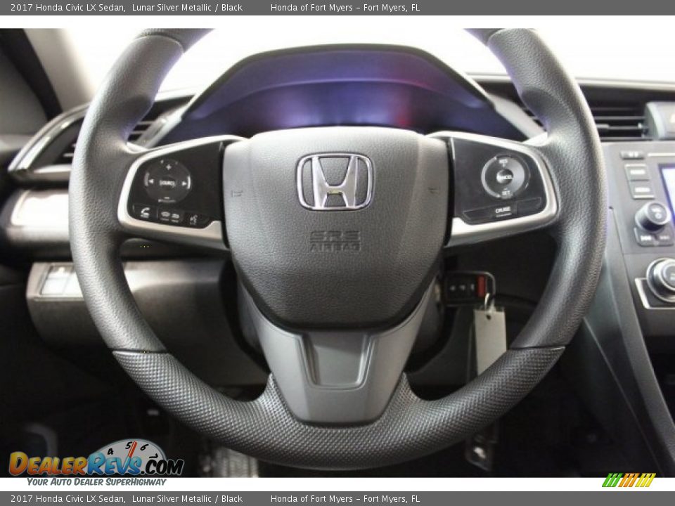 2017 Honda Civic LX Sedan Lunar Silver Metallic / Black Photo #11