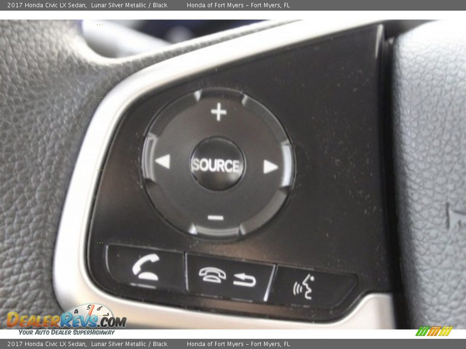 2017 Honda Civic LX Sedan Lunar Silver Metallic / Black Photo #12