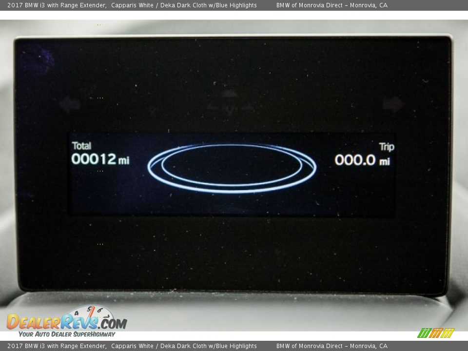 2017 BMW i3 with Range Extender Capparis White / Deka Dark Cloth w/Blue Highlights Photo #7