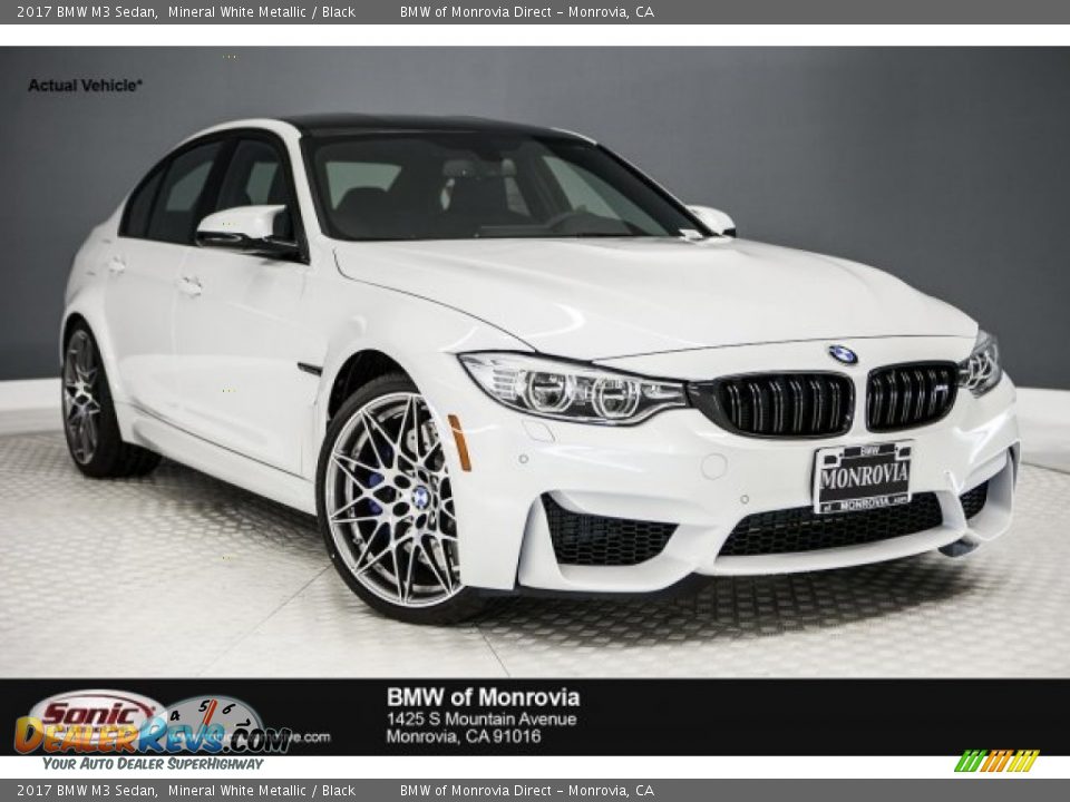 2017 BMW M3 Sedan Mineral White Metallic / Black Photo #1