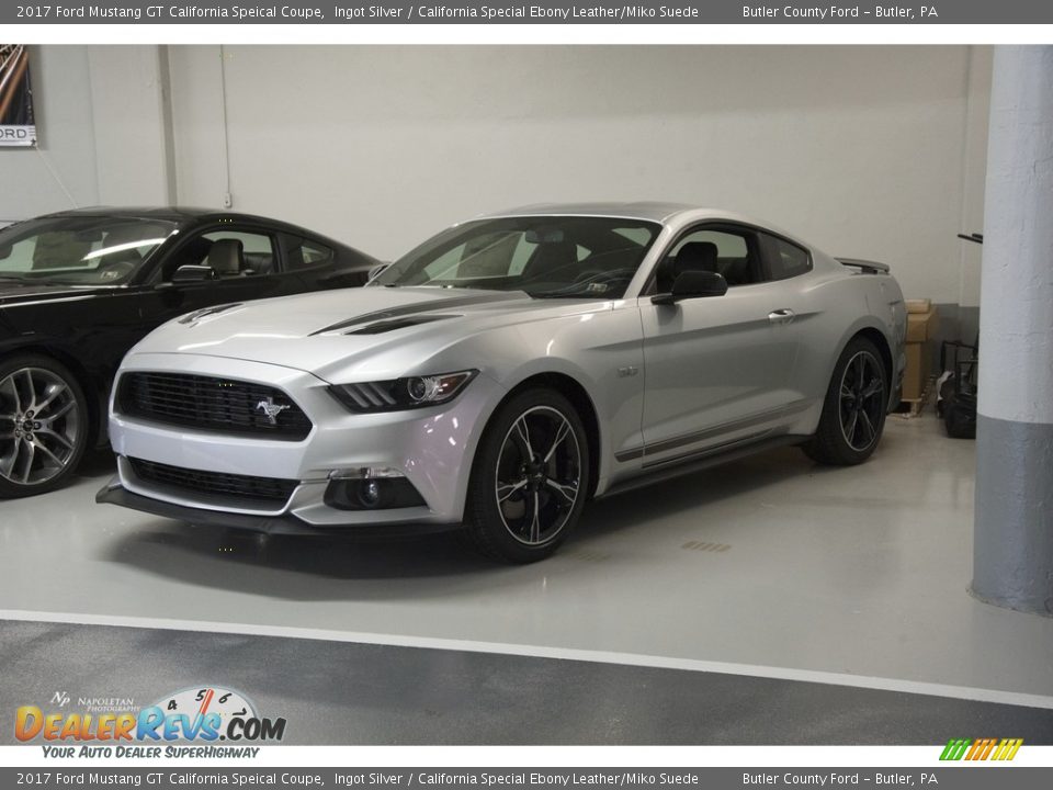 2017 Ford Mustang GT California Speical Coupe Ingot Silver / California Special Ebony Leather/Miko Suede Photo #1