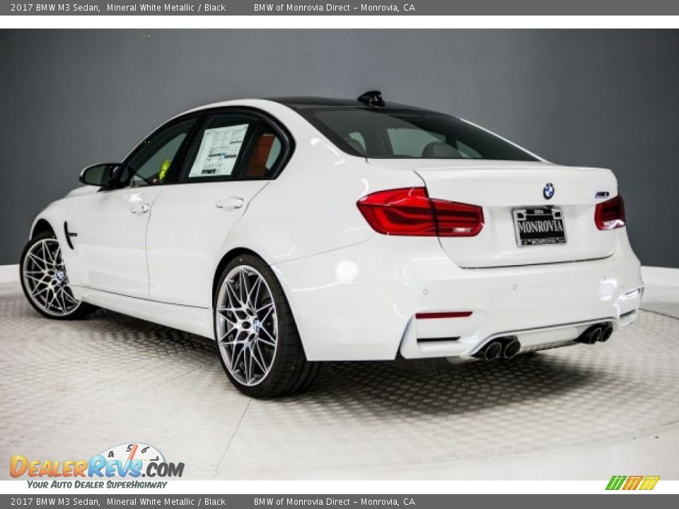 2017 BMW M3 Sedan Mineral White Metallic / Black Photo #3