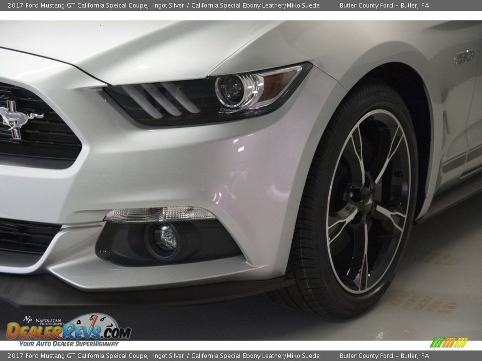 2017 Ford Mustang GT California Speical Coupe Ingot Silver / California Special Ebony Leather/Miko Suede Photo #2