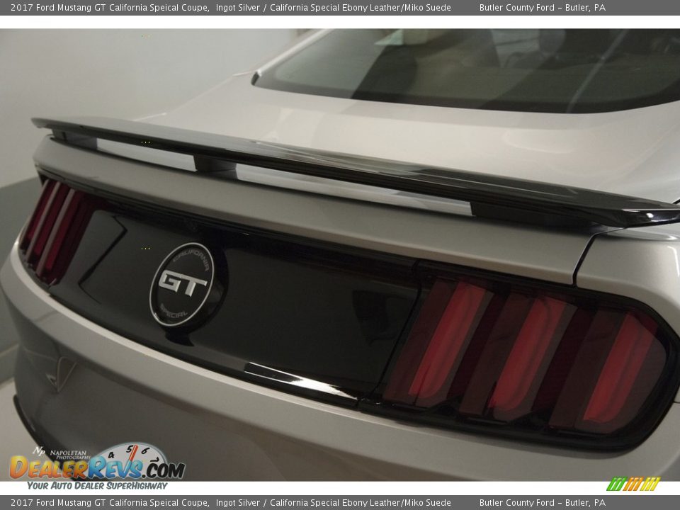 2017 Ford Mustang GT California Speical Coupe Ingot Silver / California Special Ebony Leather/Miko Suede Photo #3