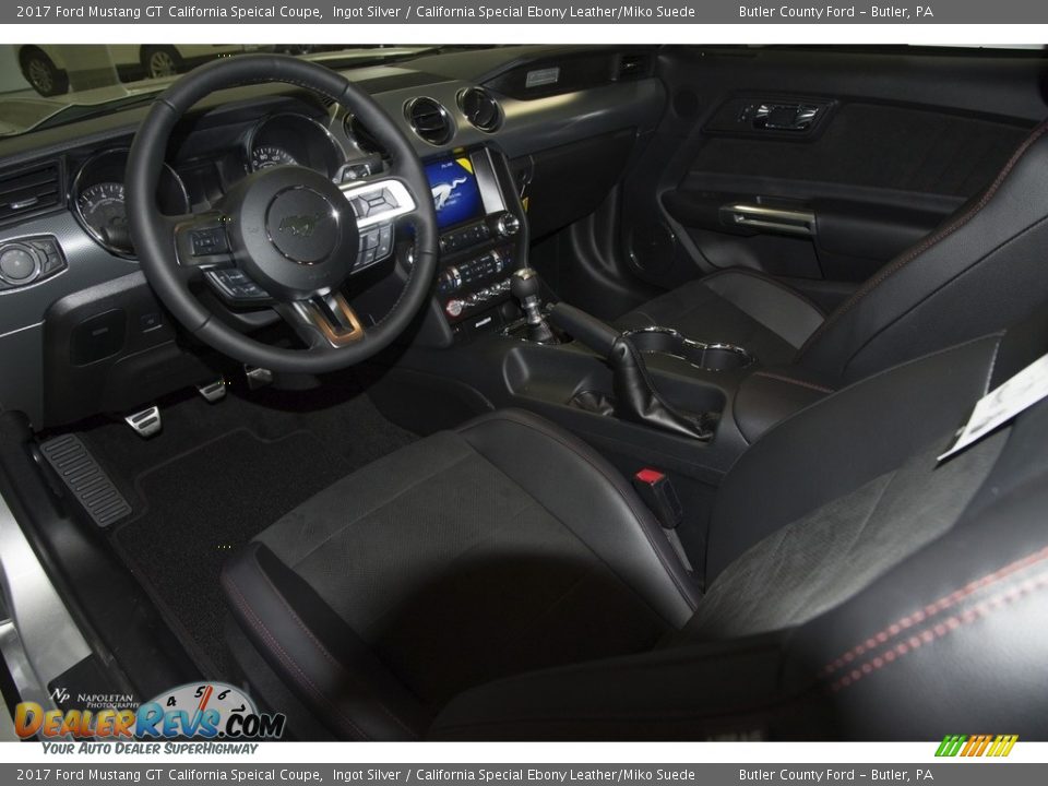 2017 Ford Mustang GT California Speical Coupe Ingot Silver / California Special Ebony Leather/Miko Suede Photo #5