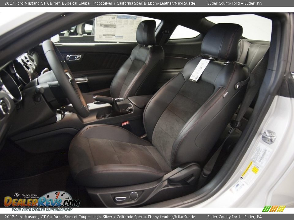 2017 Ford Mustang GT California Speical Coupe Ingot Silver / California Special Ebony Leather/Miko Suede Photo #7