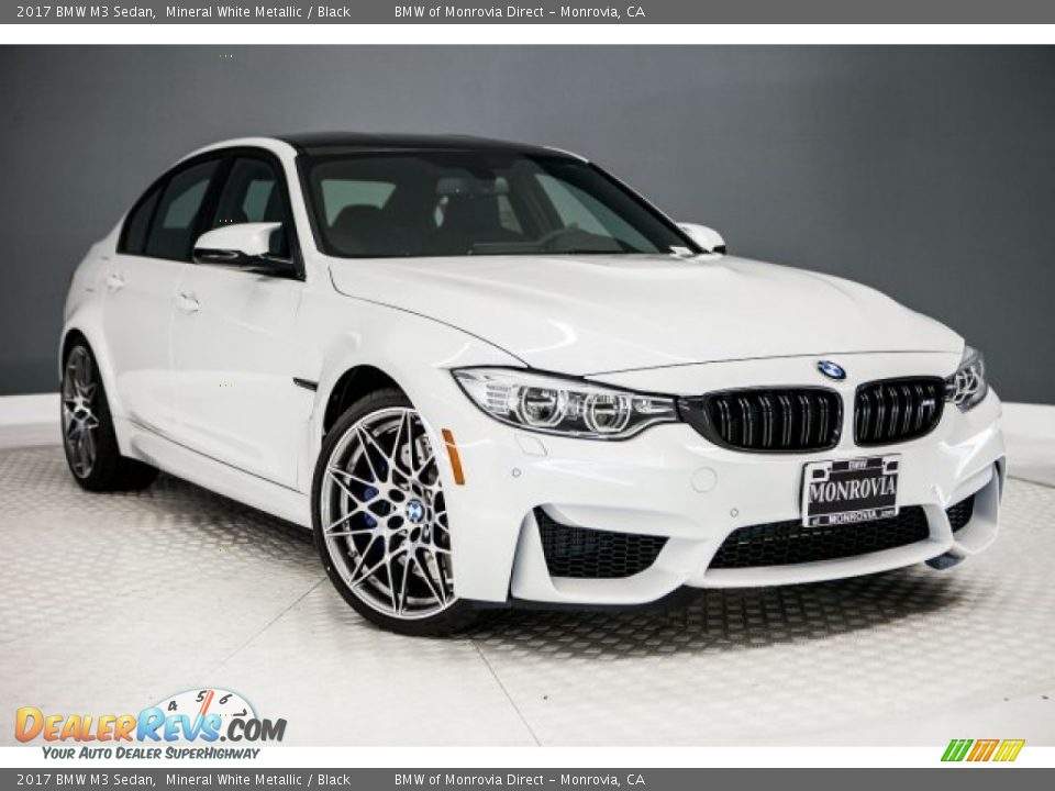 2017 BMW M3 Sedan Mineral White Metallic / Black Photo #12