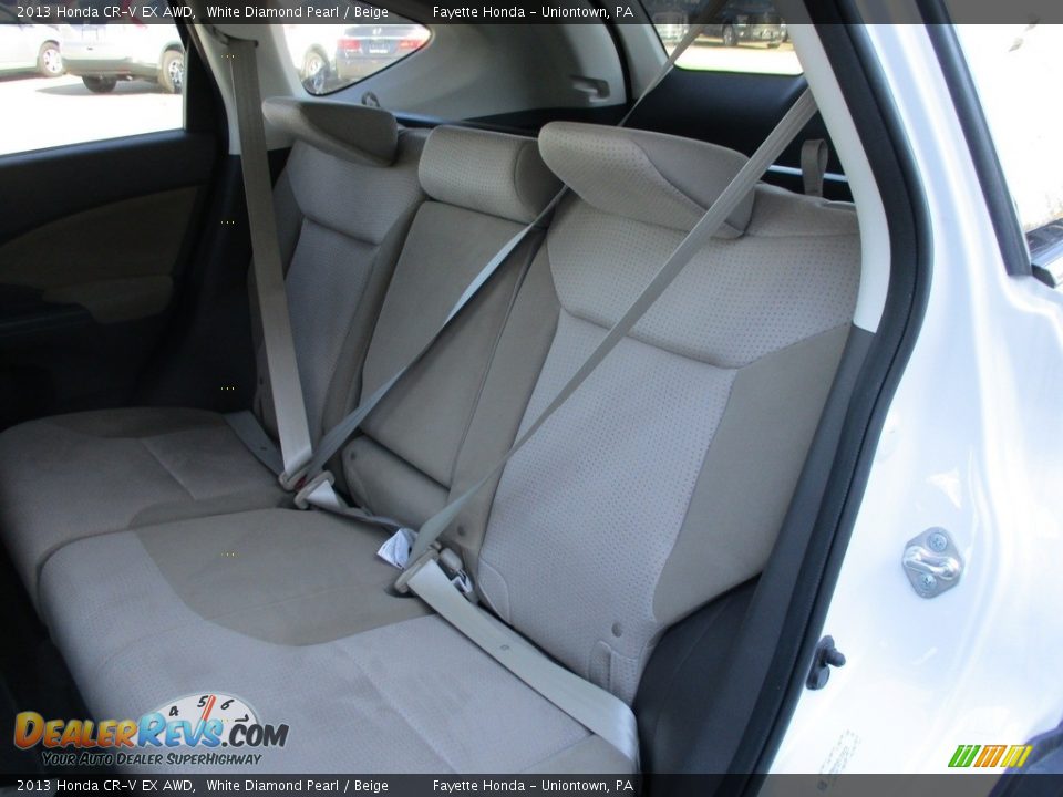 2013 Honda CR-V EX AWD White Diamond Pearl / Beige Photo #8