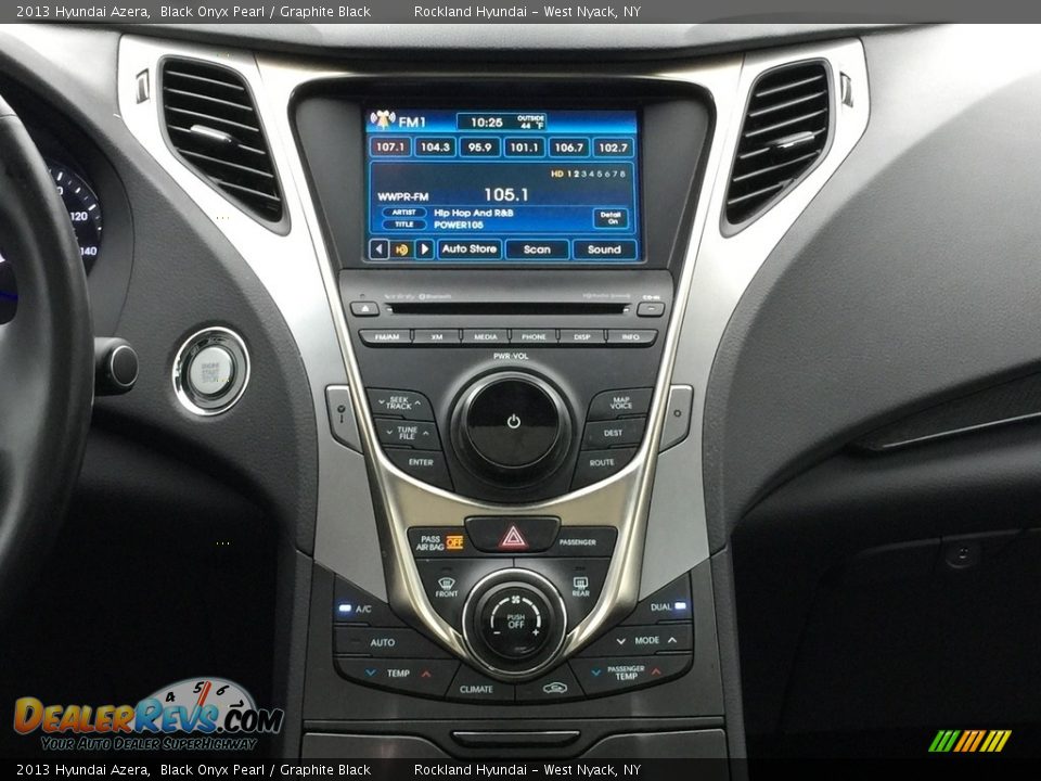2013 Hyundai Azera Black Onyx Pearl / Graphite Black Photo #15