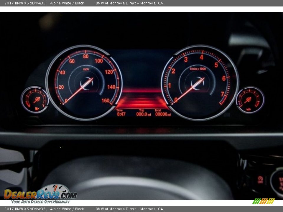 2017 BMW X6 xDrive35i Alpine White / Black Photo #7