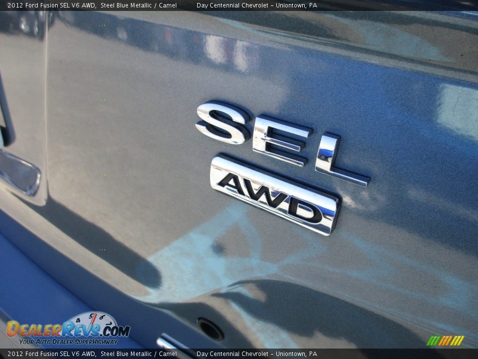 2012 Ford Fusion SEL V6 AWD Steel Blue Metallic / Camel Photo #7
