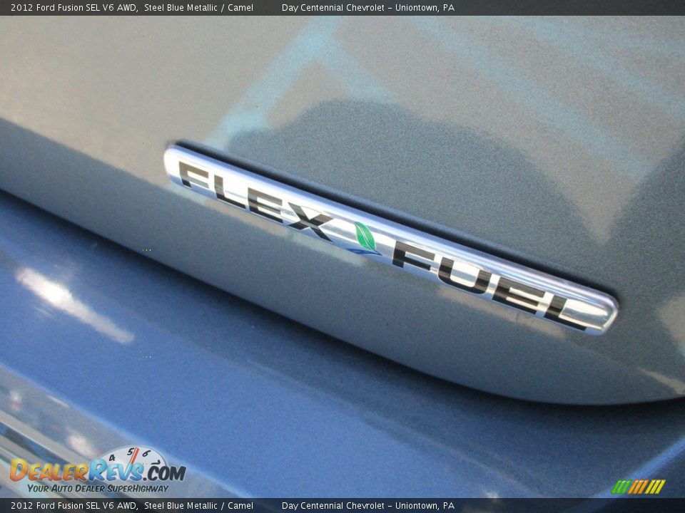 2012 Ford Fusion SEL V6 AWD Steel Blue Metallic / Camel Photo #8