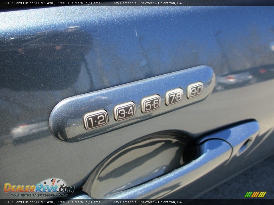 2012 Ford Fusion SEL V6 AWD Steel Blue Metallic / Camel Photo #16