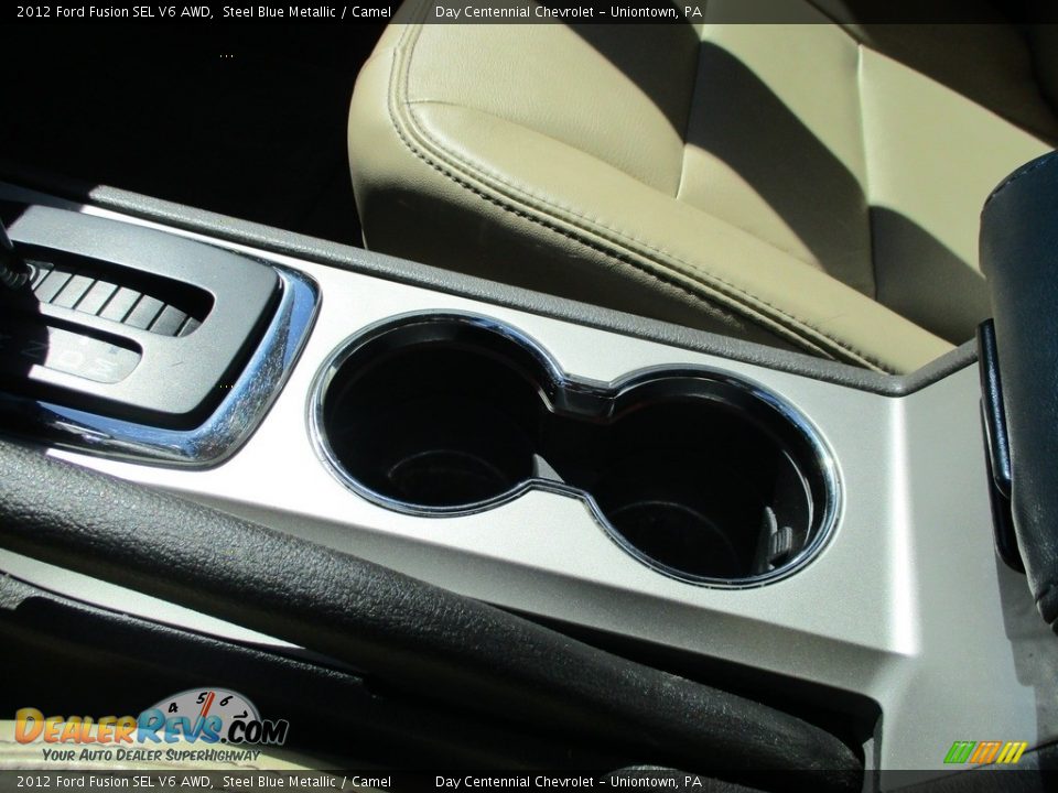 2012 Ford Fusion SEL V6 AWD Steel Blue Metallic / Camel Photo #27