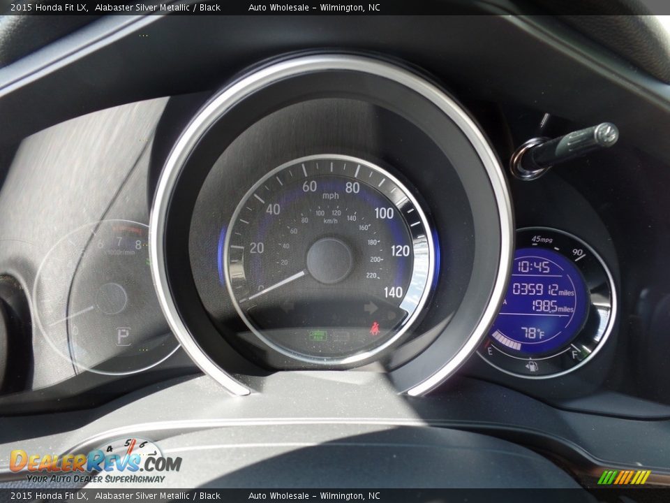 2015 Honda Fit LX Alabaster Silver Metallic / Black Photo #16