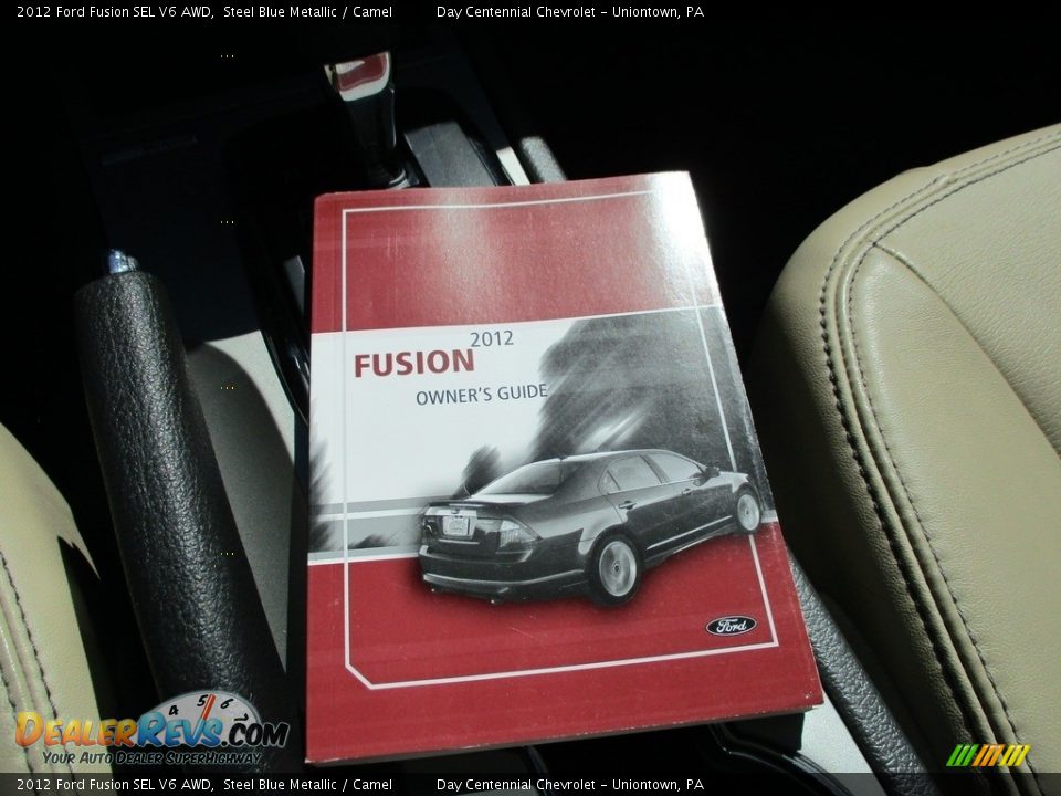 2012 Ford Fusion SEL V6 AWD Steel Blue Metallic / Camel Photo #34