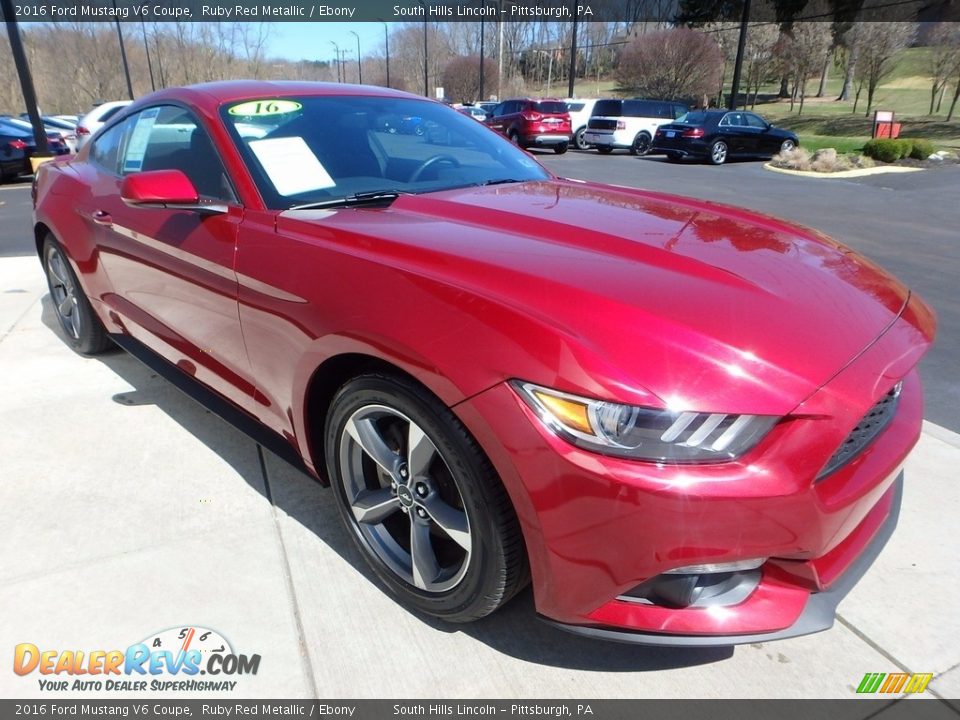 2016 Ford Mustang V6 Coupe Ruby Red Metallic / Ebony Photo #7