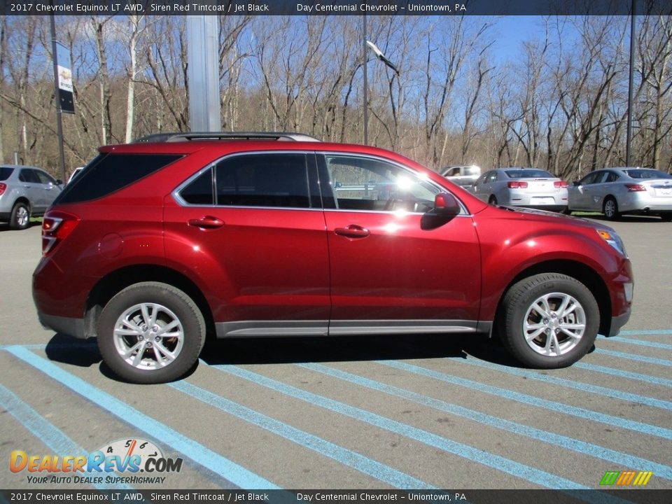 2017 Chevrolet Equinox LT AWD Siren Red Tintcoat / Jet Black Photo #7