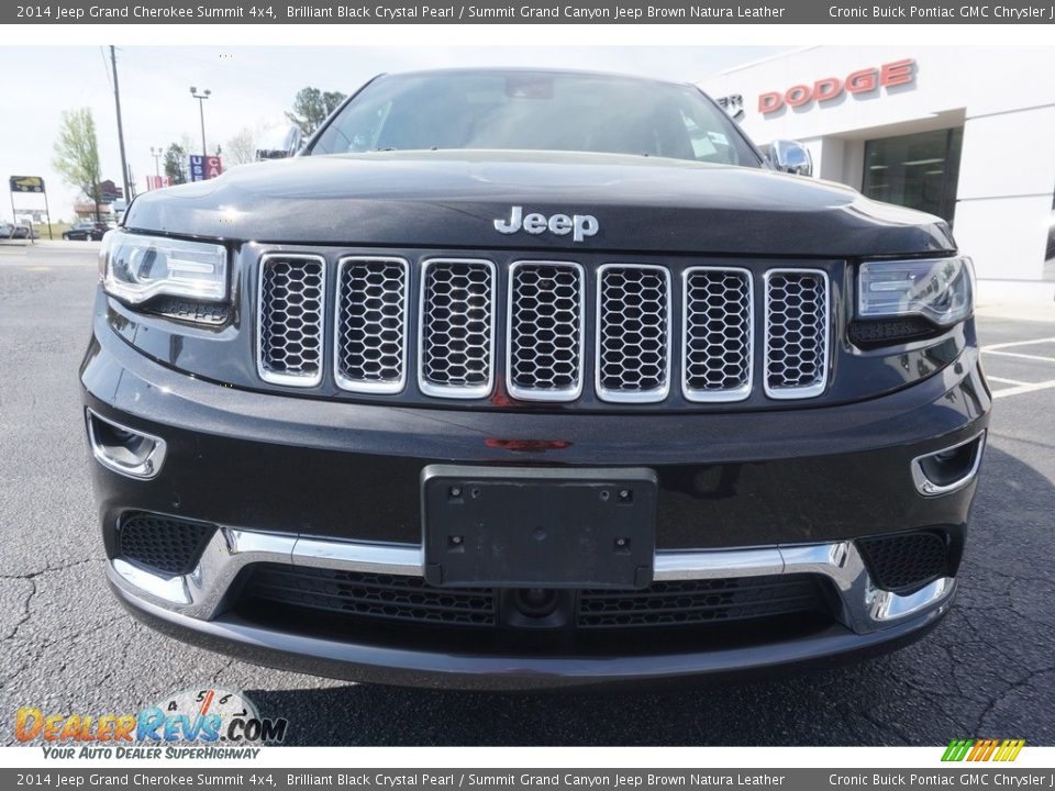 2014 Jeep Grand Cherokee Summit 4x4 Brilliant Black Crystal Pearl / Summit Grand Canyon Jeep Brown Natura Leather Photo #2