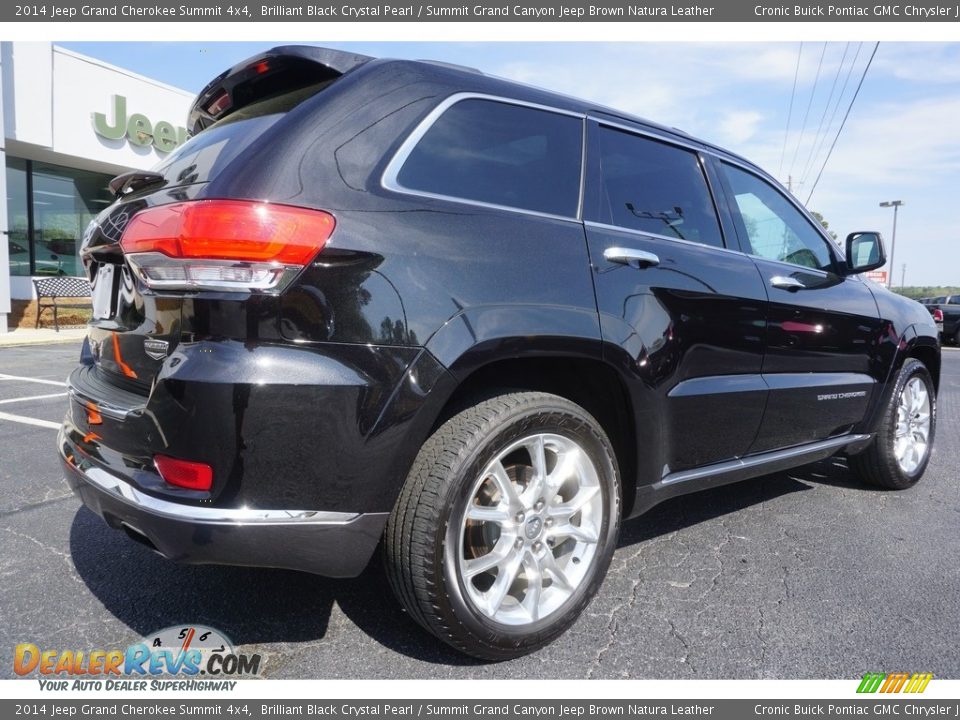 2014 Jeep Grand Cherokee Summit 4x4 Brilliant Black Crystal Pearl / Summit Grand Canyon Jeep Brown Natura Leather Photo #7