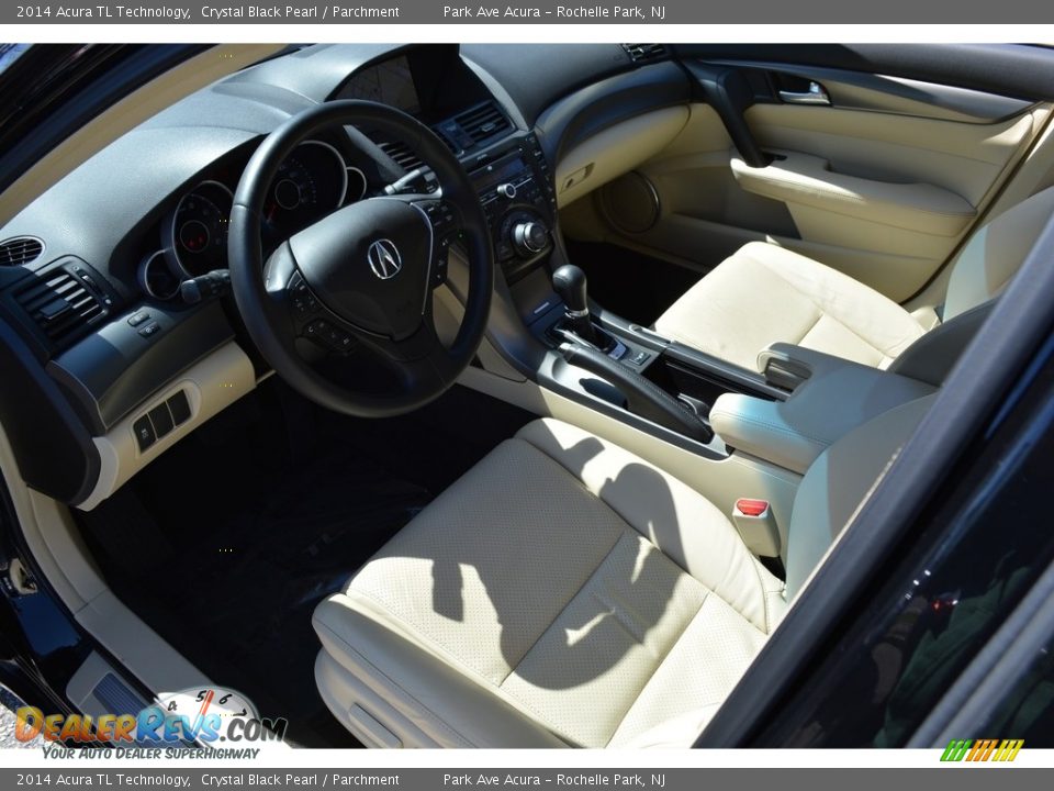 2014 Acura TL Technology Crystal Black Pearl / Parchment Photo #11