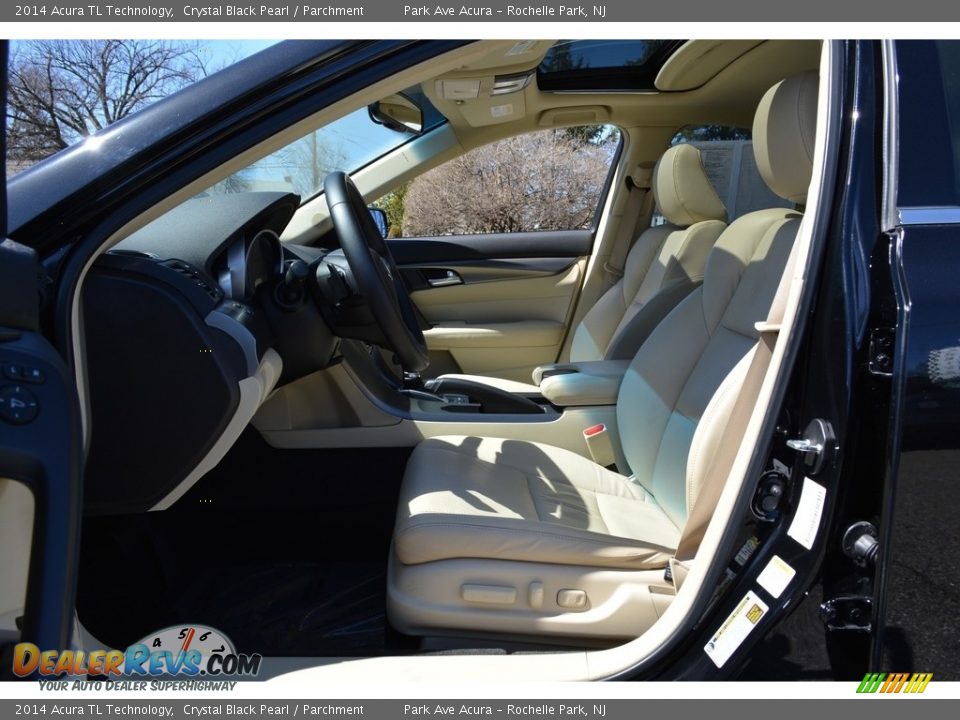 2014 Acura TL Technology Crystal Black Pearl / Parchment Photo #12